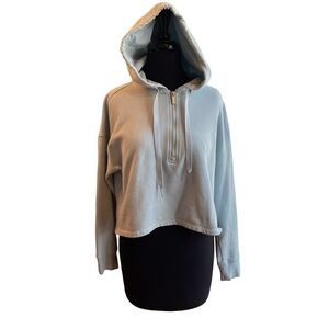 Calvin Klein Performance Cropped Hoodie Sky Blue Sz S Women’s GUC